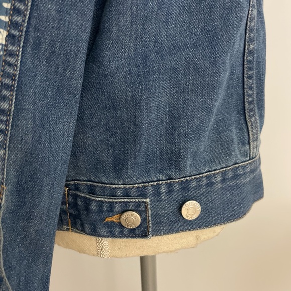 Johnny Was Workshop Bandana Patched Denim Jean Jacket Embroidered Silk Medium - Picture 10 of 13